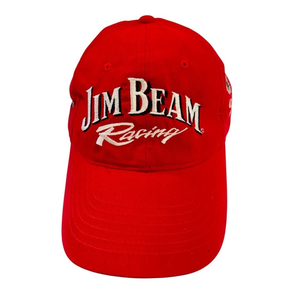 Jim Beam Racing Robby Gordon Hat Baseball Cap NASCAR Strapback Red Vintage